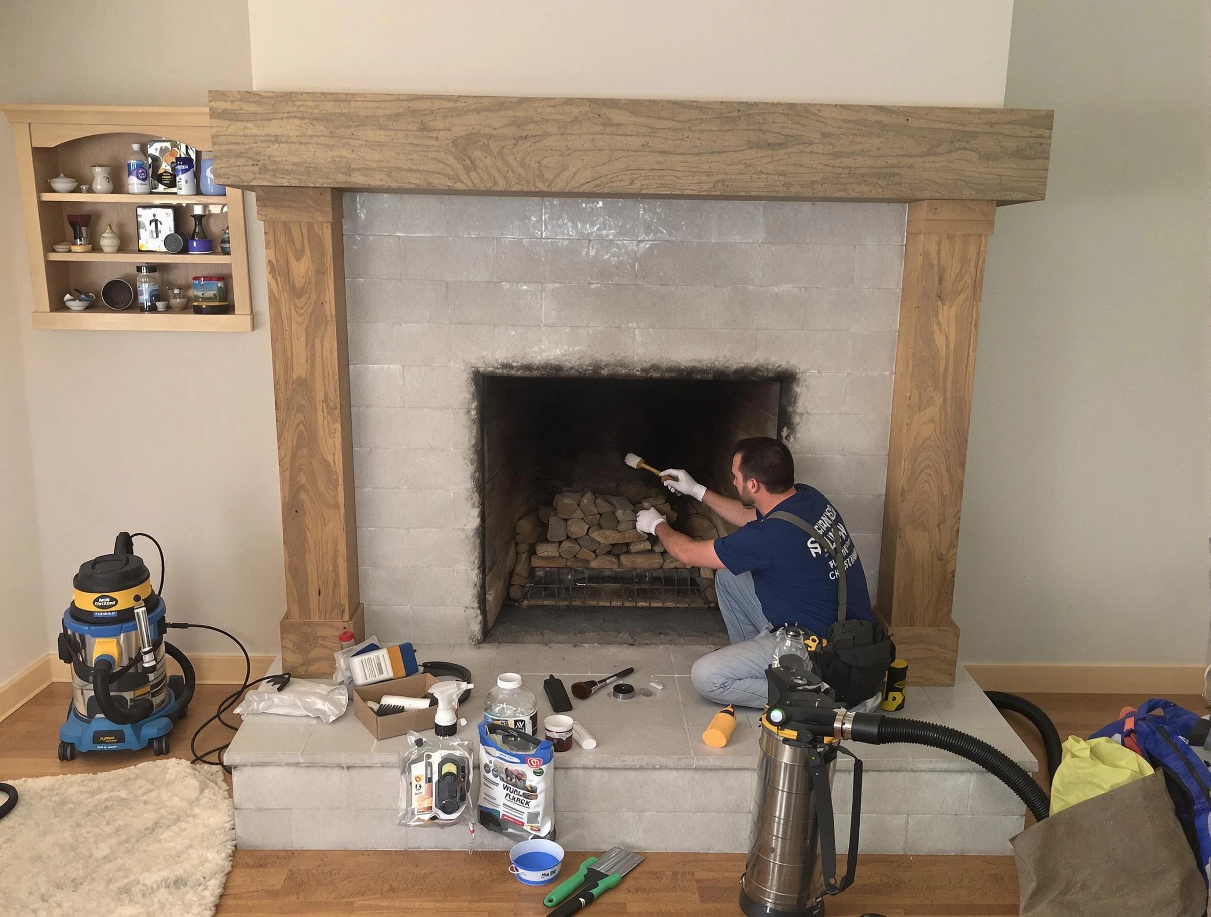 Detailed creosote removal process by Dacula Chimney Sweep in Dacula, GA