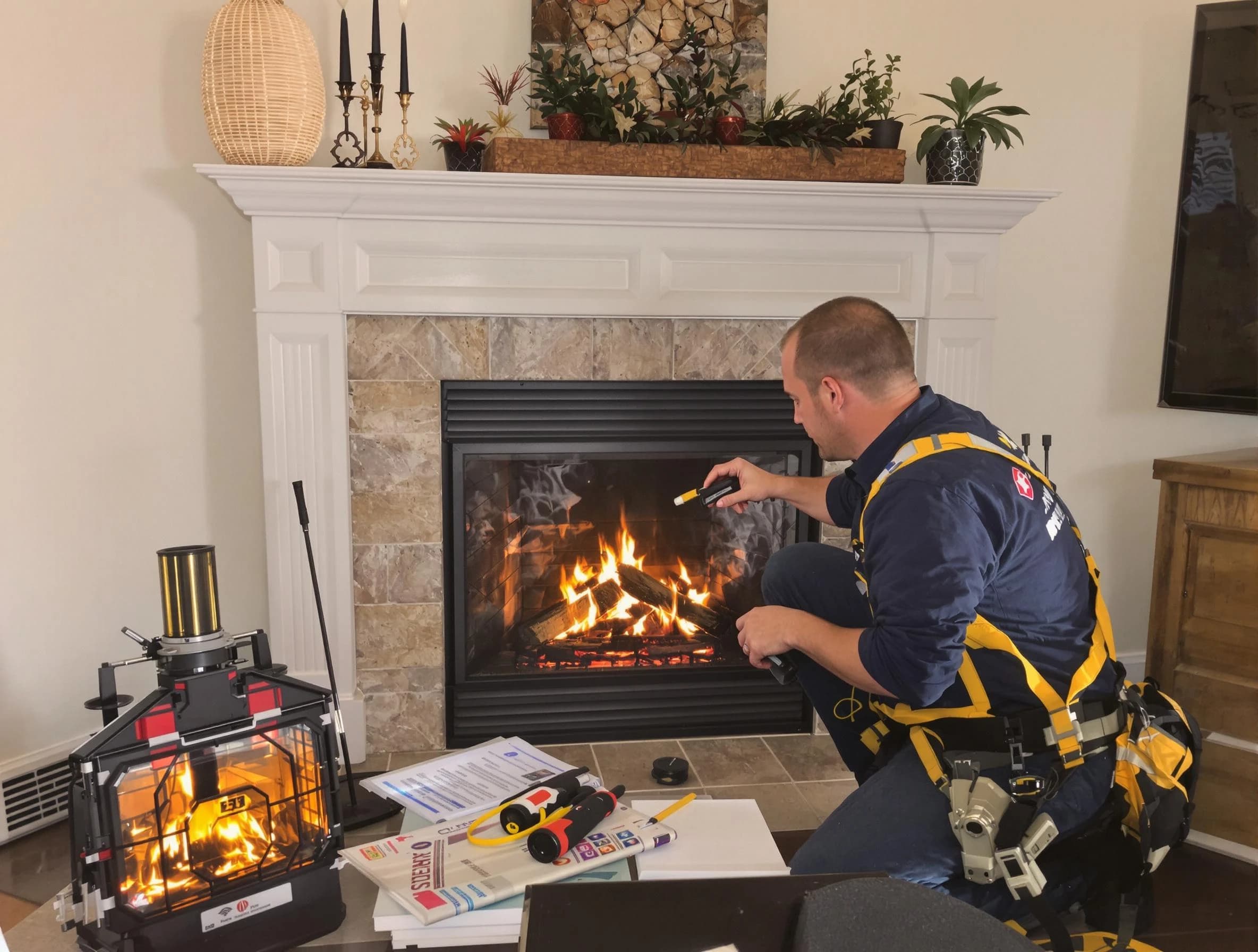 Safety-focused fireplace inspection by Dacula Chimney Sweep in Dacula, GA