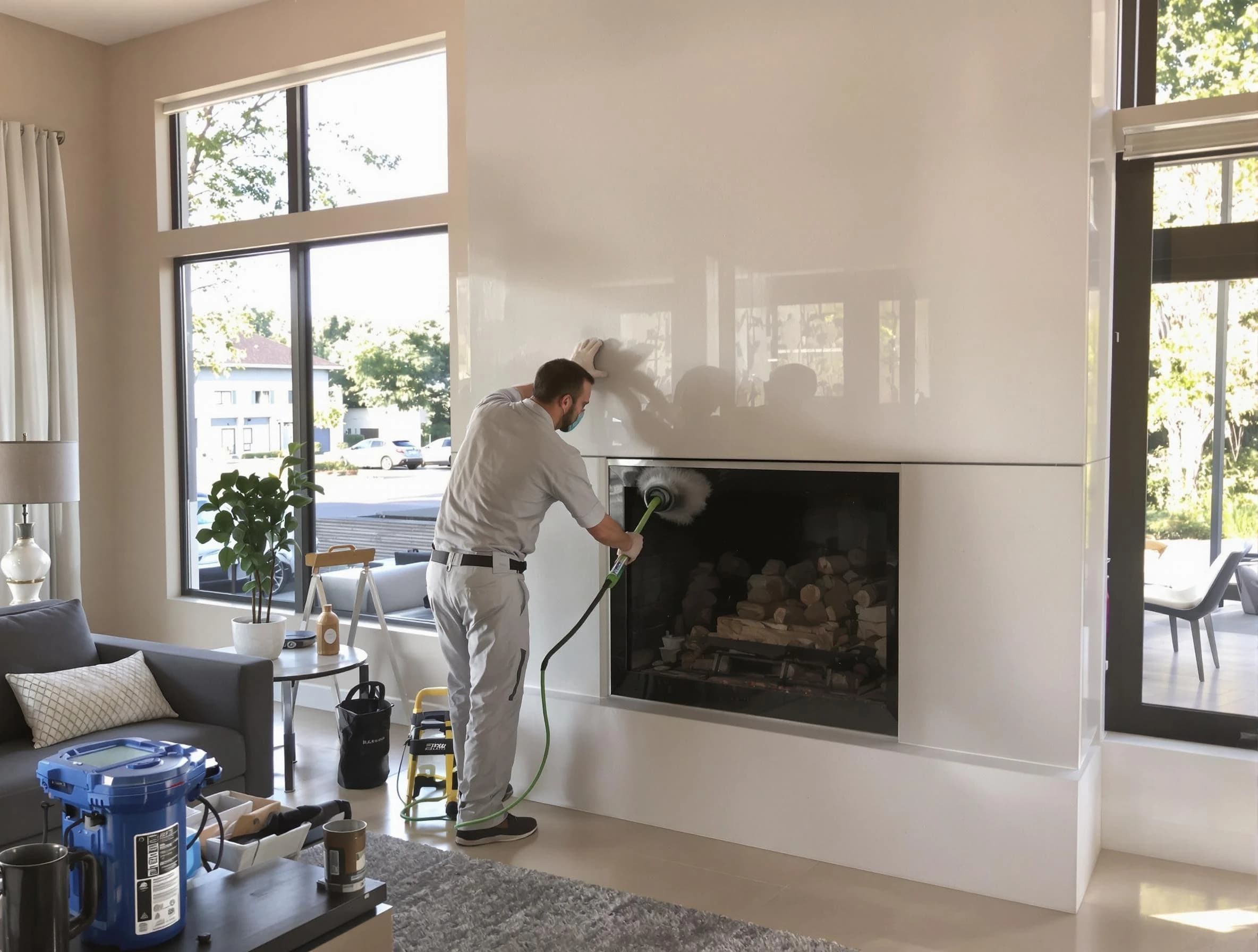 Dacula Chimney Sweep performing thorough soot removal in Dacula, GA