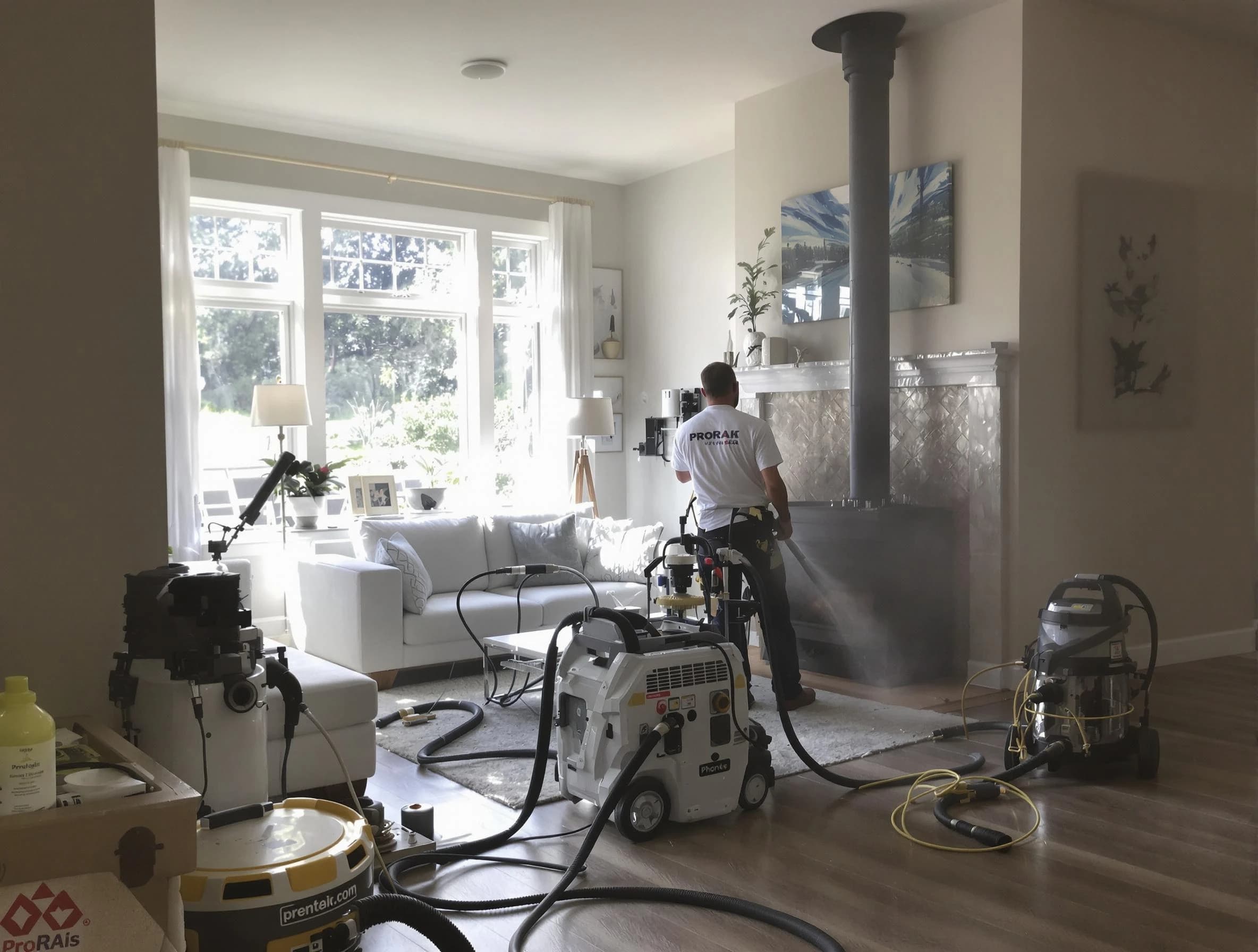 Soot removal service by Dacula Chimney Sweep for a fireplace in Dacula, GA