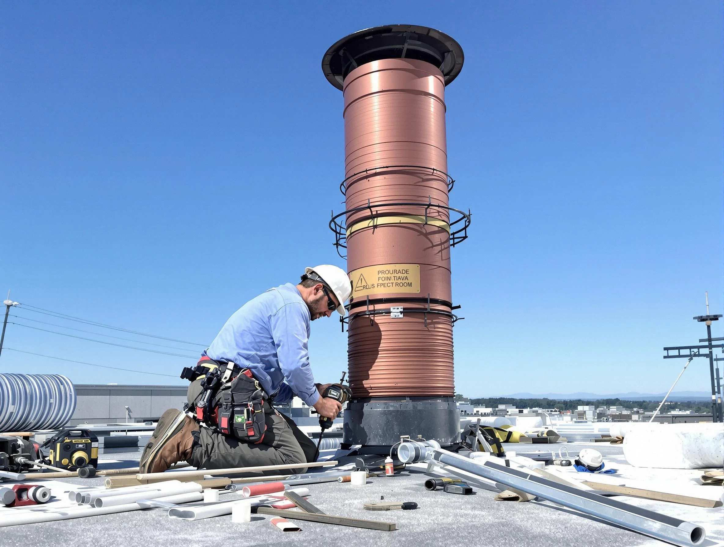 Installed chimney liner by Dacula Chimney Sweep in Dacula, GA