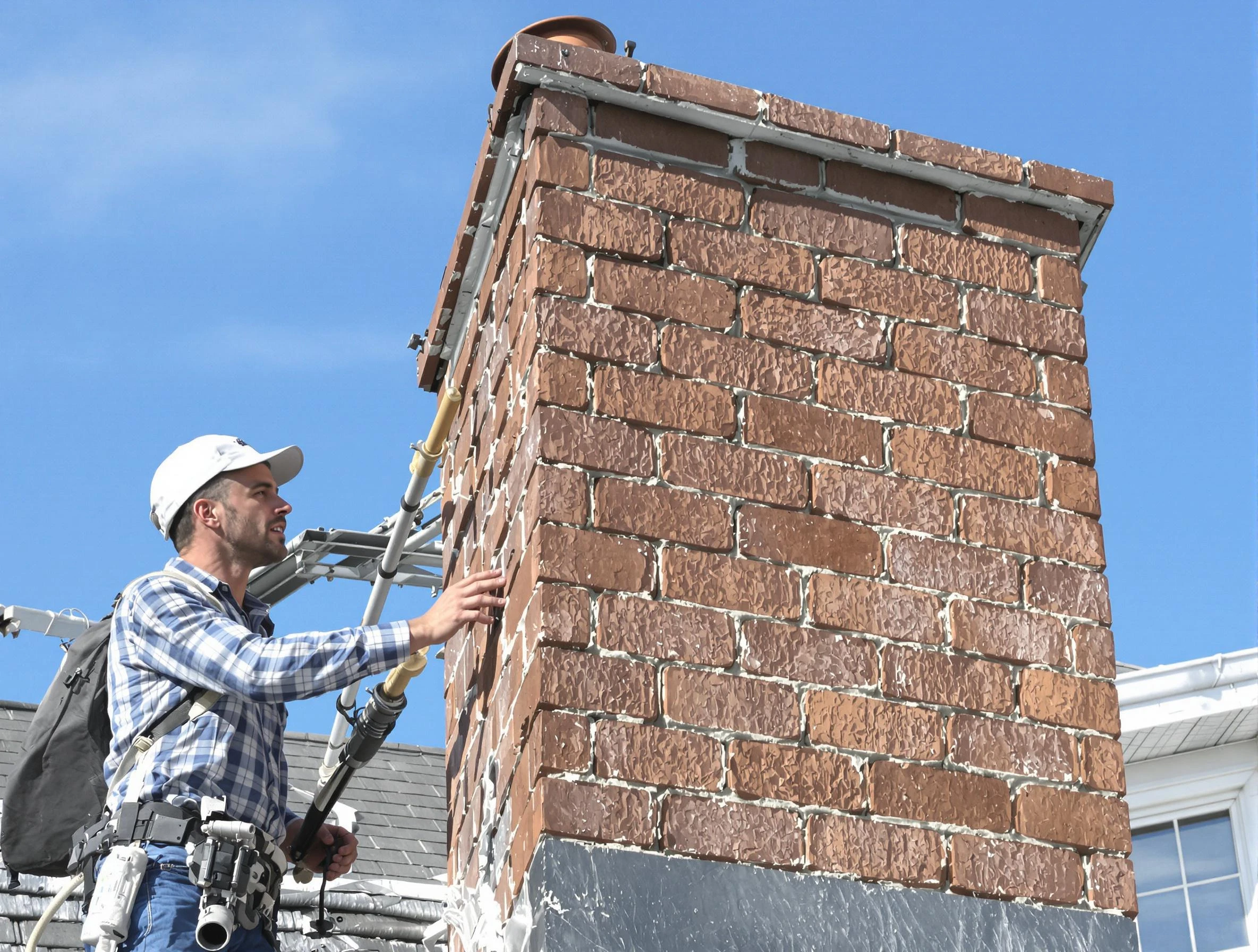 Brickwork for a chimney rebuild by Dacula Chimney Sweep in Dacula, GA