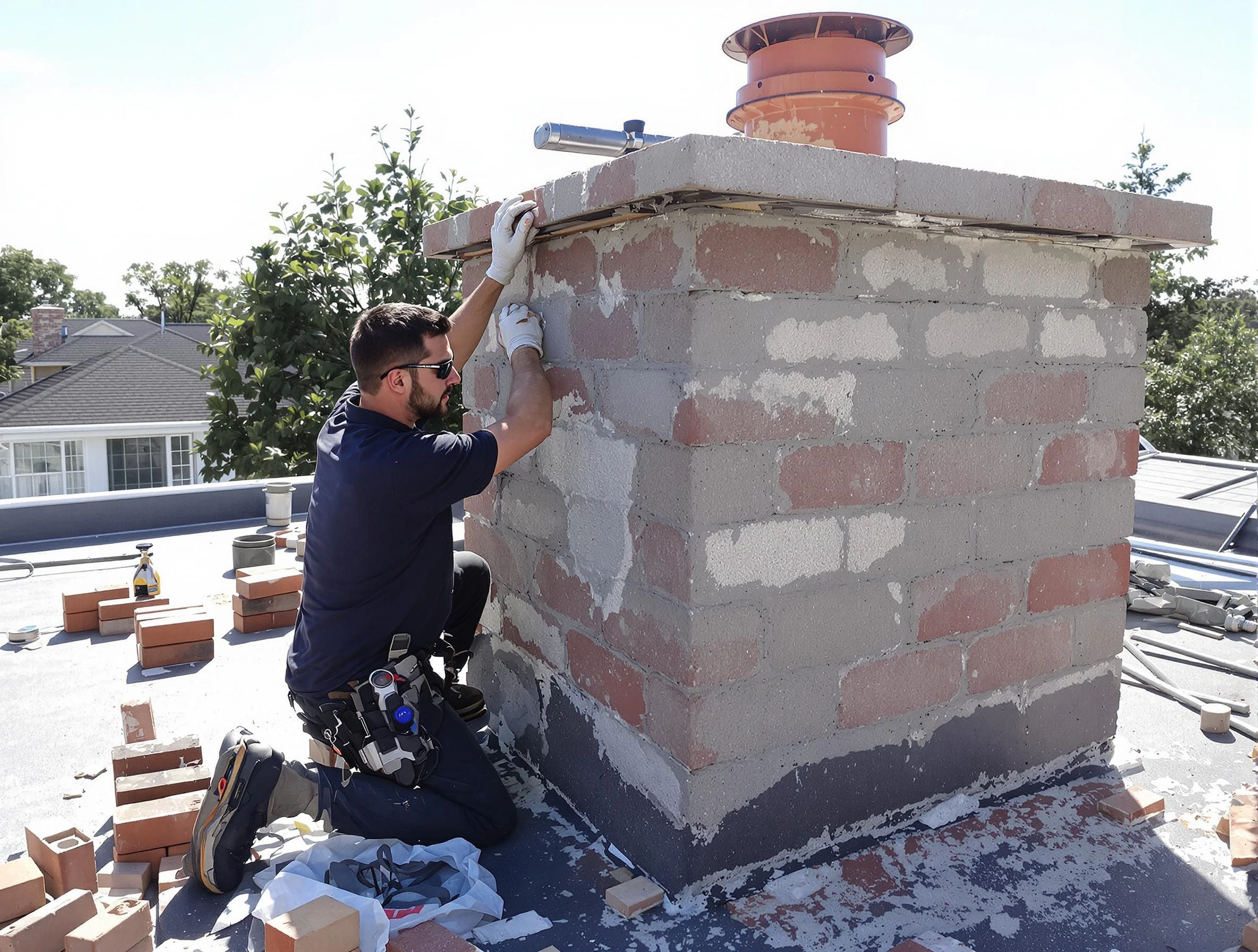Advanced chimney repair process by Dacula Chimney Sweep in Dacula, GA