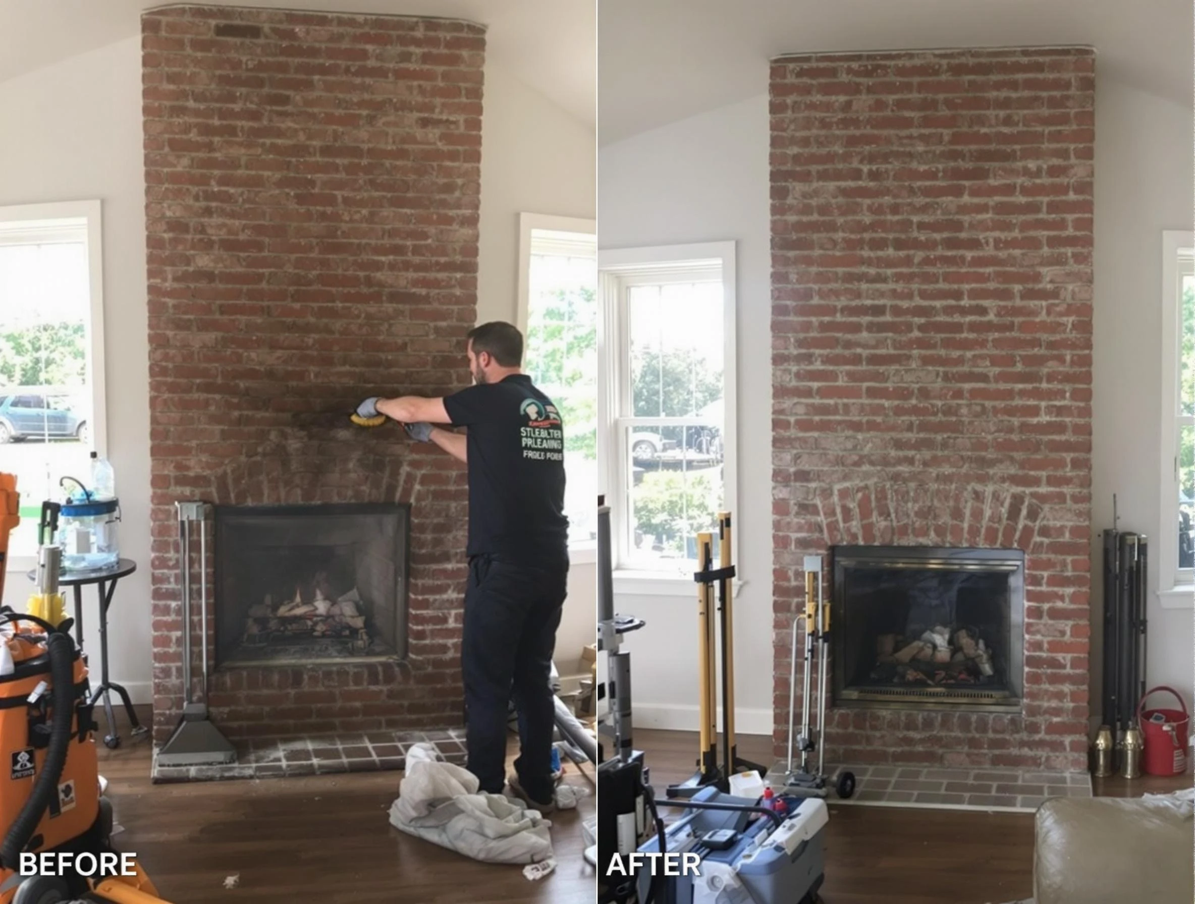 Finished chimney sweeping service by Dacula Chimney Sweep in Dacula, GA