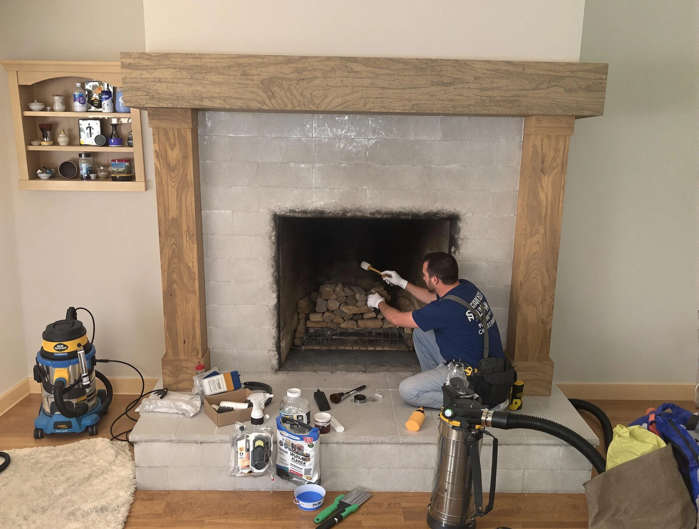 Detailed creosote removal process by Dacula Chimney Sweep in Dacula, GA